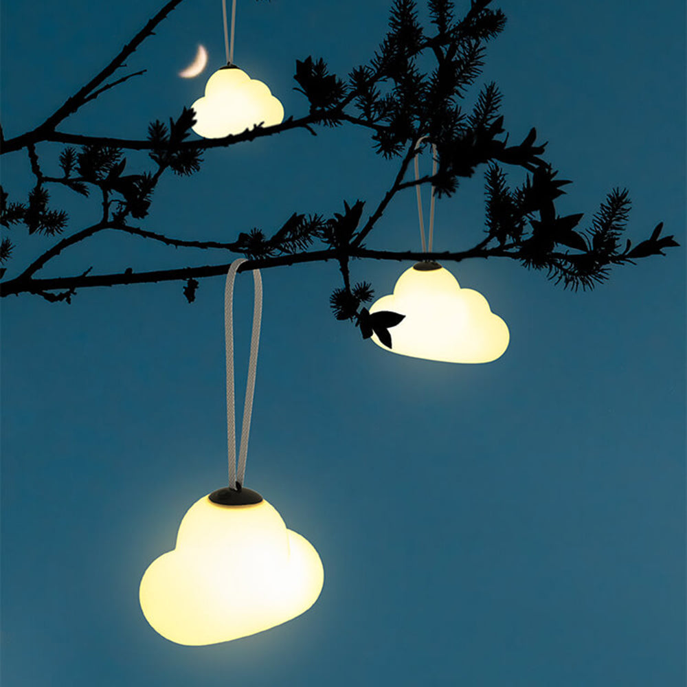 Aria Suspension Extérieure Nuage Moderne, Métal/Acrylique, Blanc, Jardin