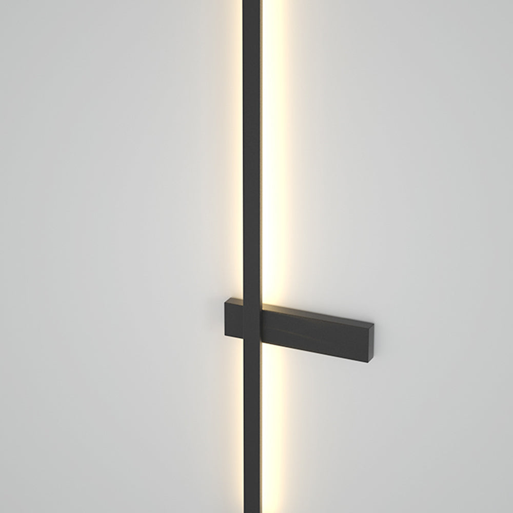 Ray Applique Murale Extérieure Linéaire Minimaliste, Métal, Noir, Terrasse - Neutralighting