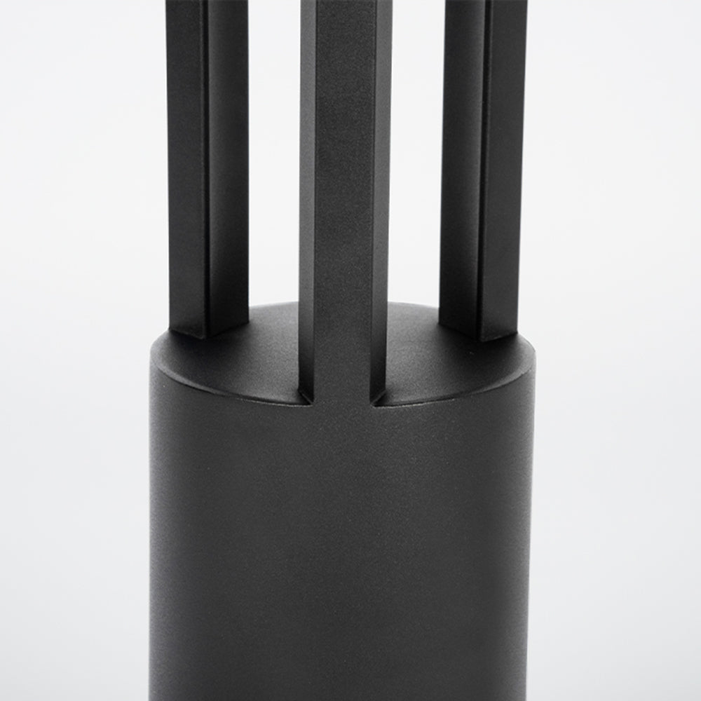 Ray Borne Extérieure Cylindre Minimalisme, Métal, Noir, Cour - Neutralighting