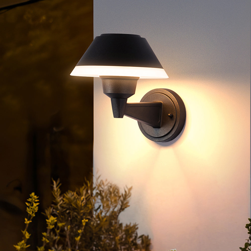 Arisha Applique Murale Extérieure Rétro, Métal/Acrylique, Noir, Terrasse - Neutralighting