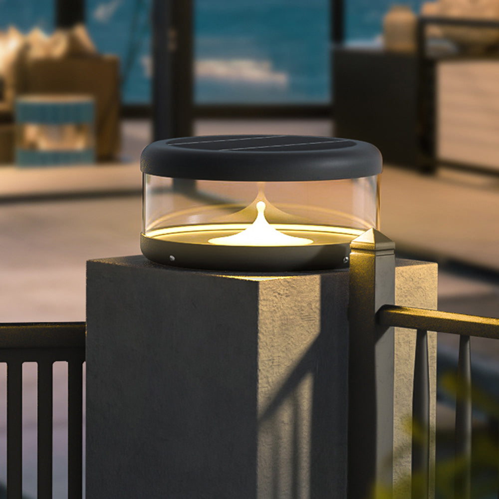 Ray Lampe de Poteau Solaire, Transparente, D 25/30/40CM - Neutralighting