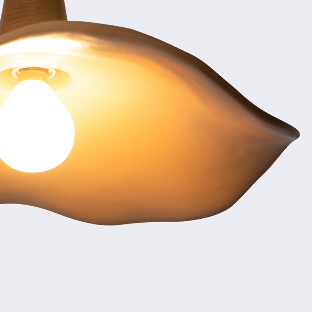 Arisha Suspension Vague Minimaliste, Resine, Marron, Salon - Neutralighting
