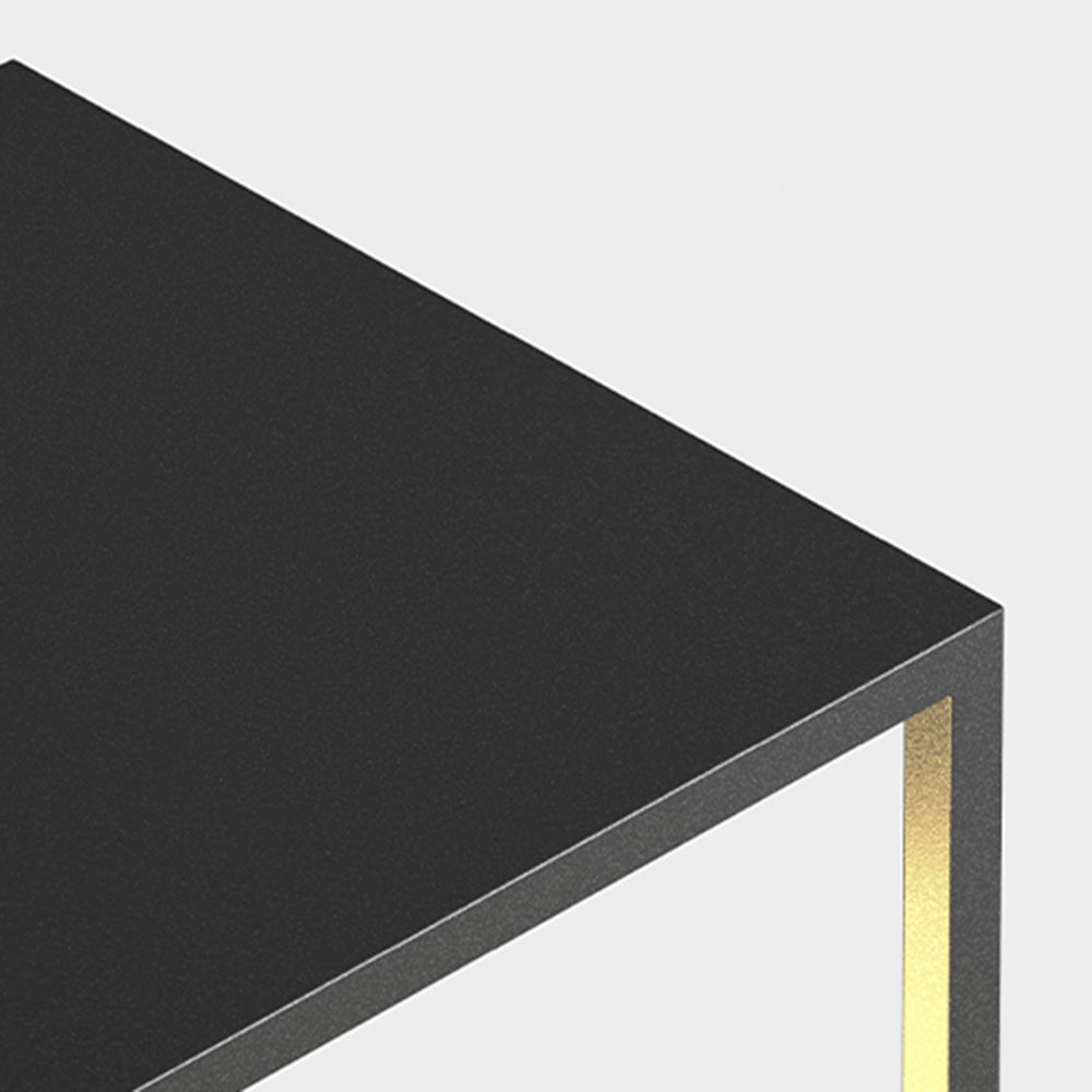 Ray Borne Extérieure Rectangulaire Minimalisme, Métal, Noir, Jardin - Neutralighting