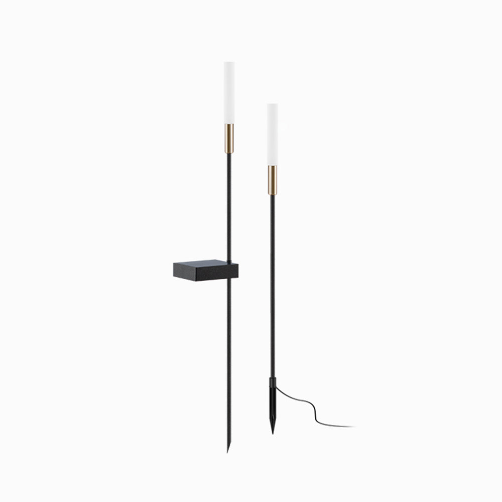 Isha Borne Extérieure Roseau Moderne Noir Allée - Neutralighting