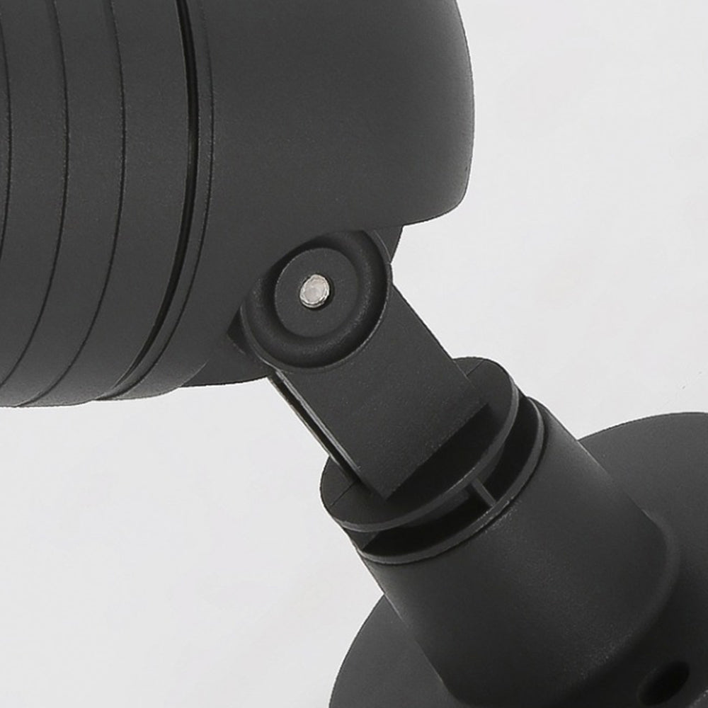 Ray Lampe Extérieure au Sol Cylindre Simple, Métal/Verre, Noir, Cour - Neutralighting