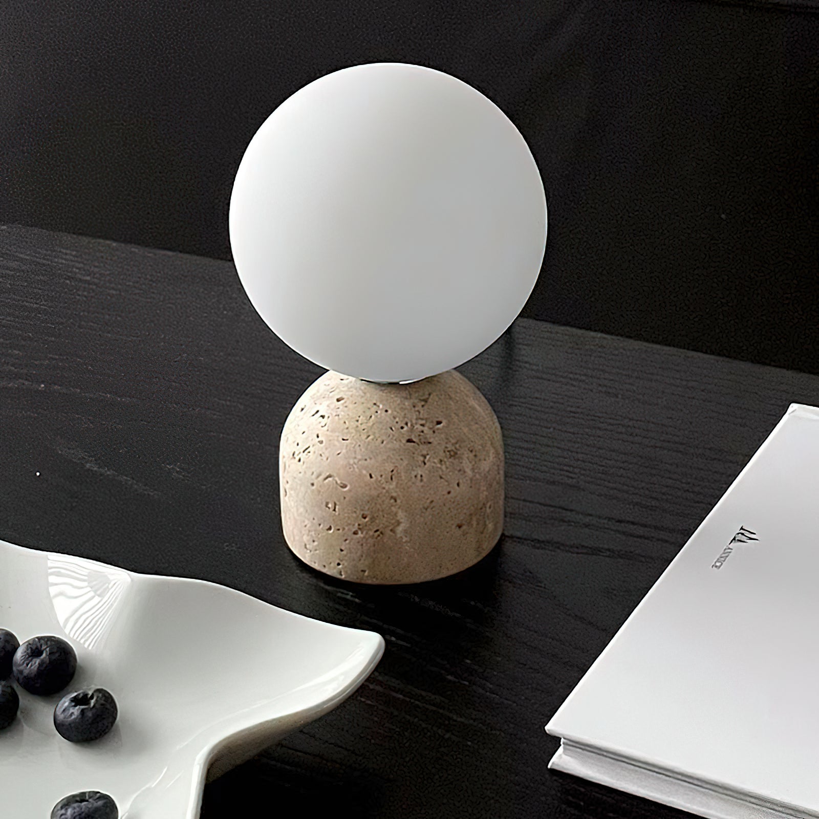 Aalia Marble Modern Minimalist Table Lamp - Lamp Copper