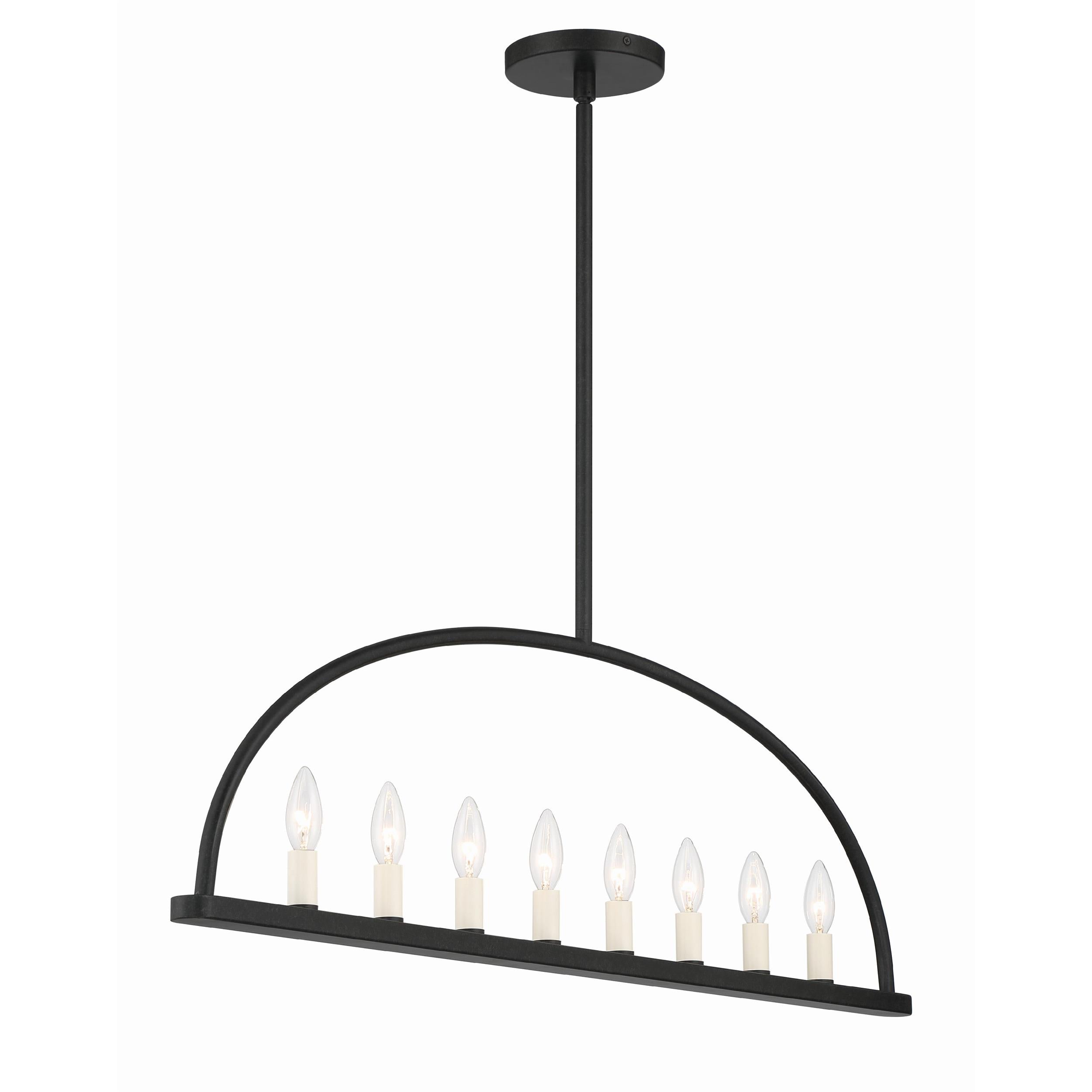Abbott Linear Minimalist Metal Chandelier - Lamp Copper