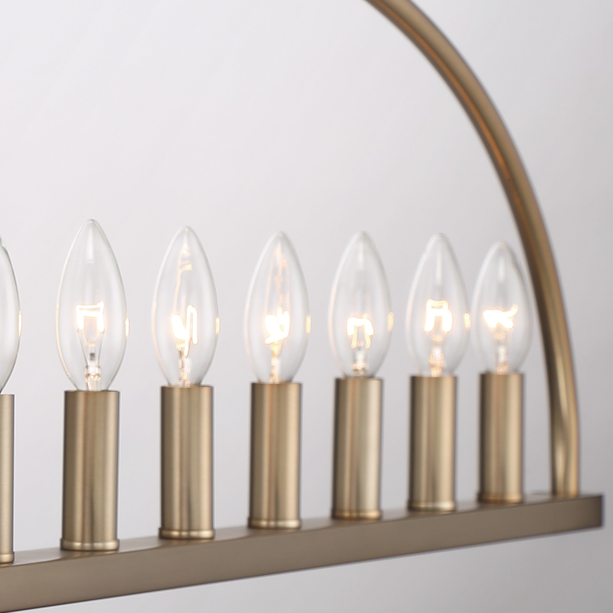 Abbott Linear Minimalist Metal Chandelier - Lamp Copper