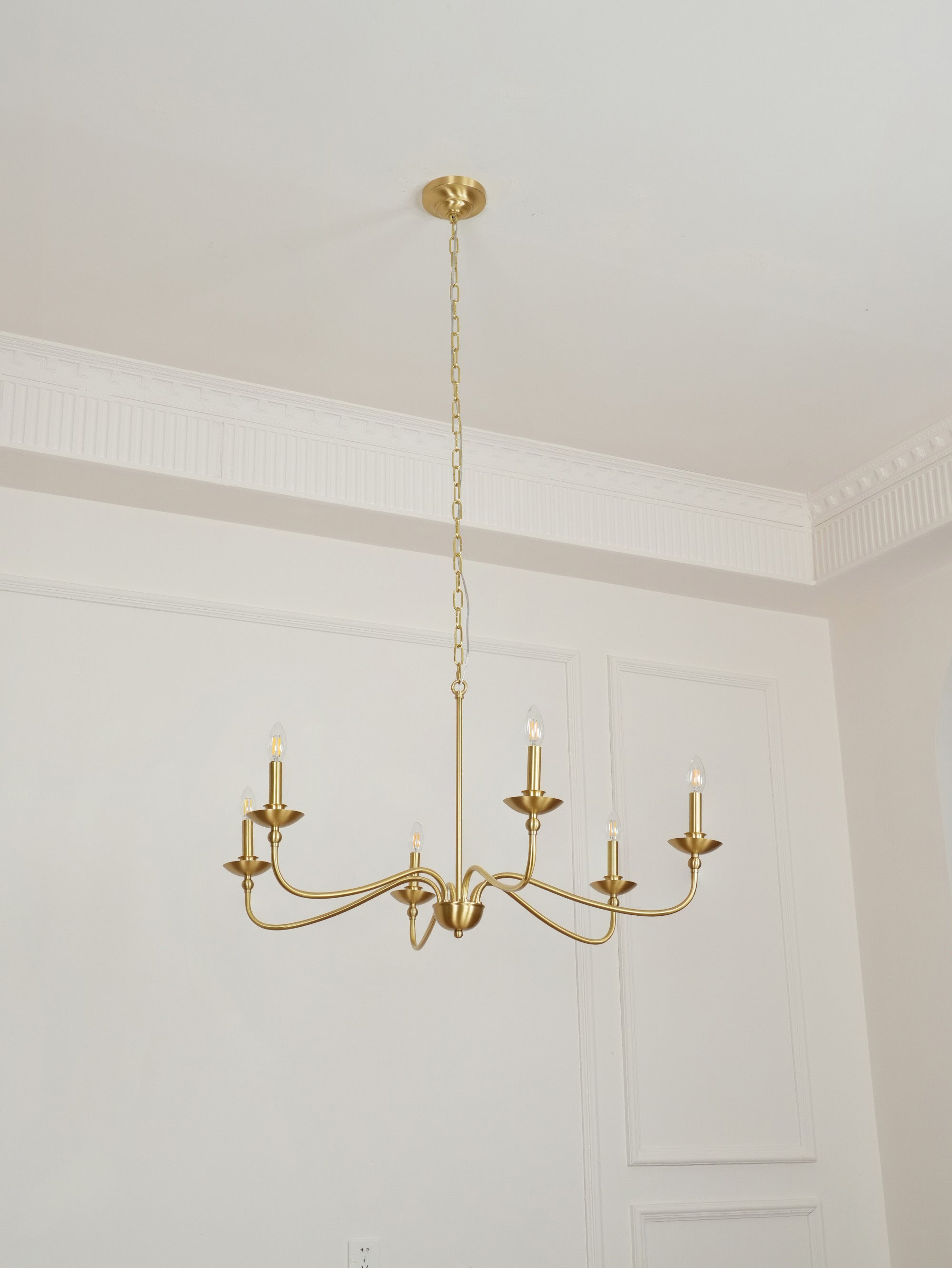 Alshaarae Vintage Industrial Brass Metal Chandelier - Lamp Copper