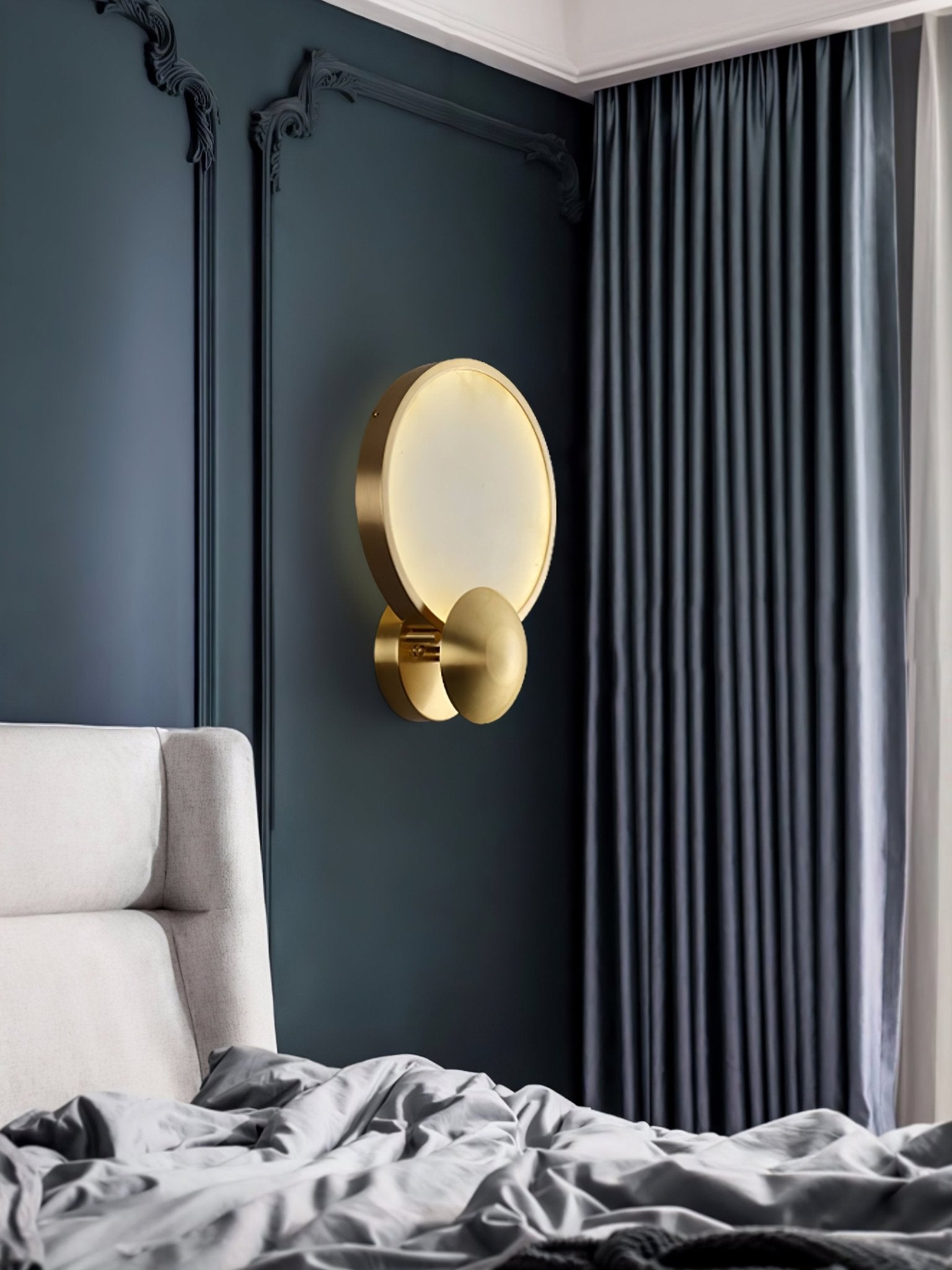 Sol Applique Murale en Albâtre et Laiton - Neutralighting