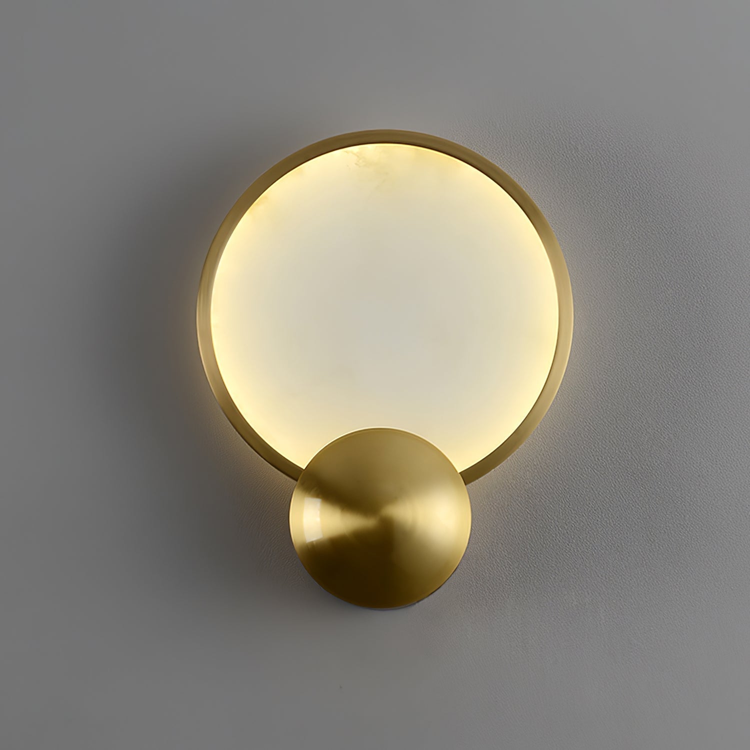 Sol Applique Murale en Albâtre et Laiton - Neutralighting