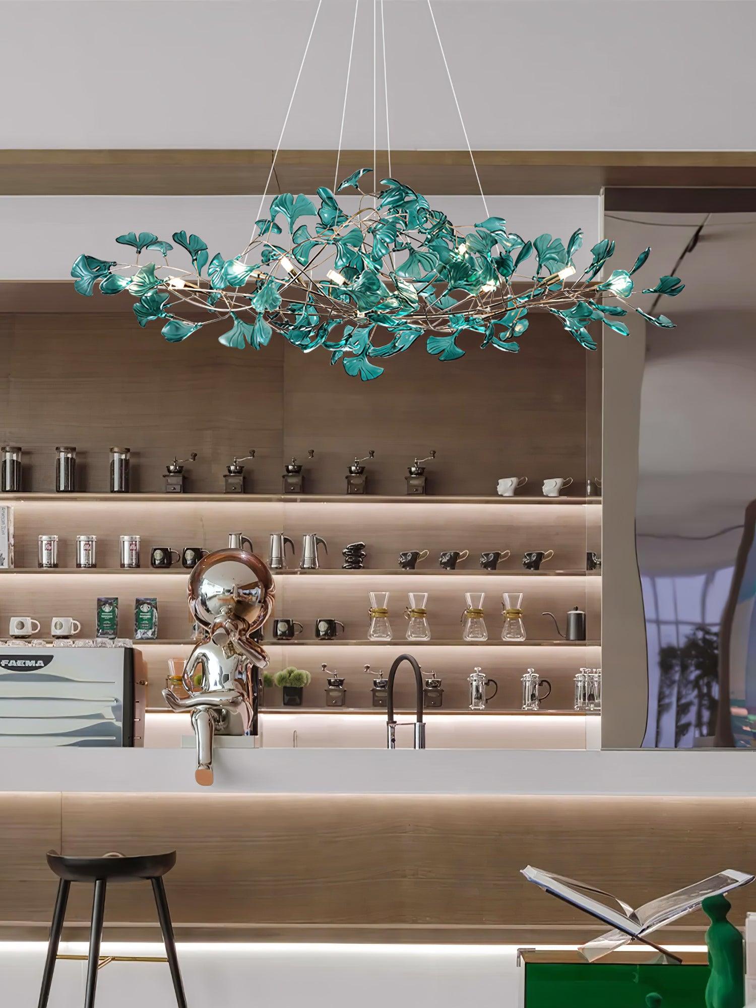 Eurvinen Lustre de luxe en feuille de ginkgo - Neutralighting