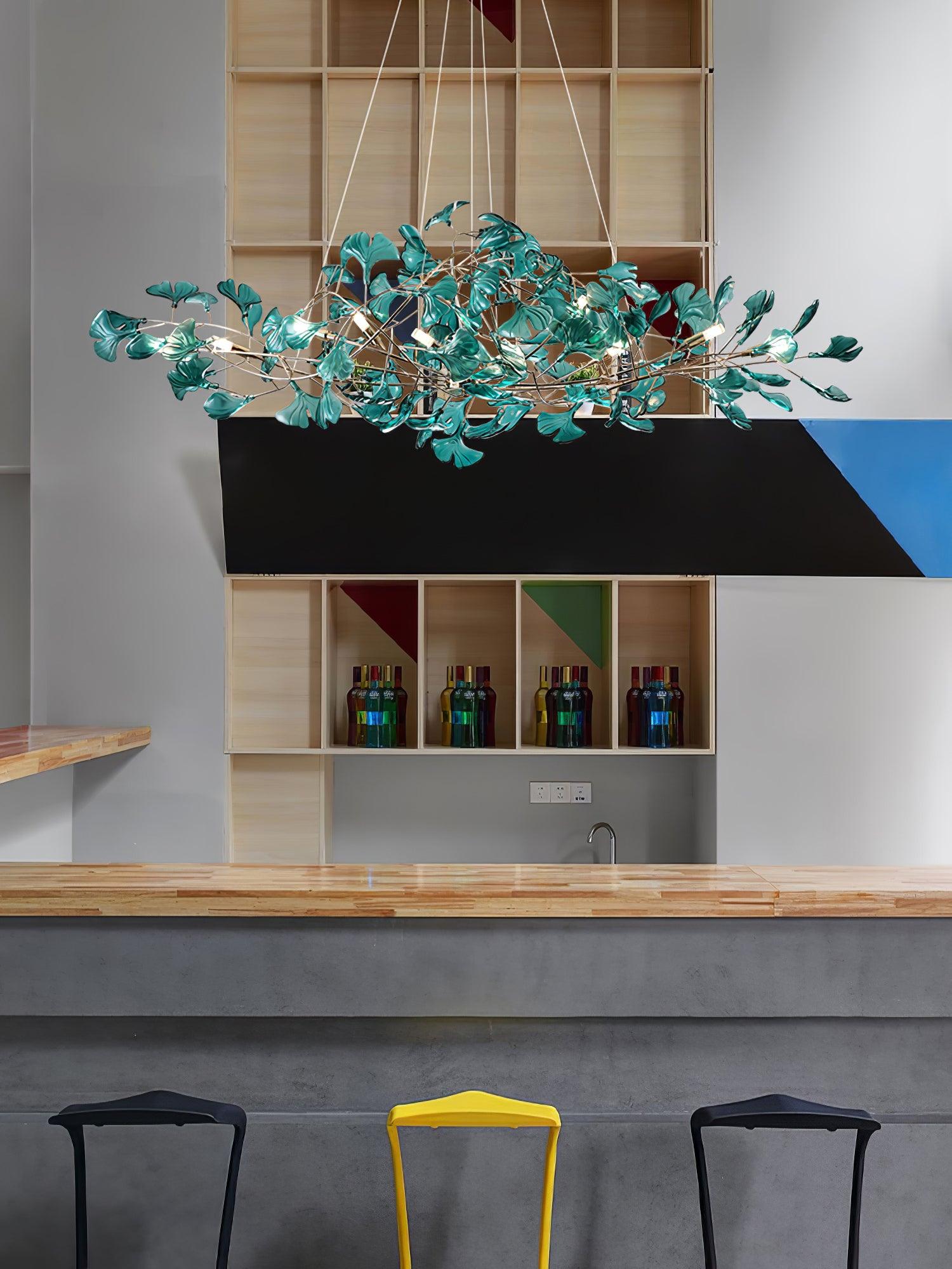 Eurvinen Lustre de luxe en feuille de ginkgo - Neutralighting