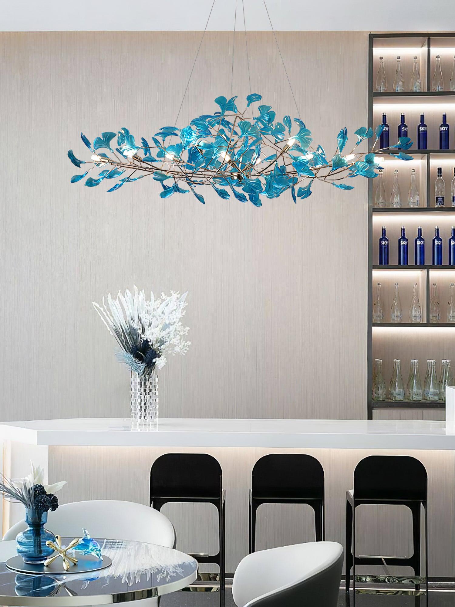 Eurvinen Lustre de luxe en feuille de ginkgo - Neutralighting