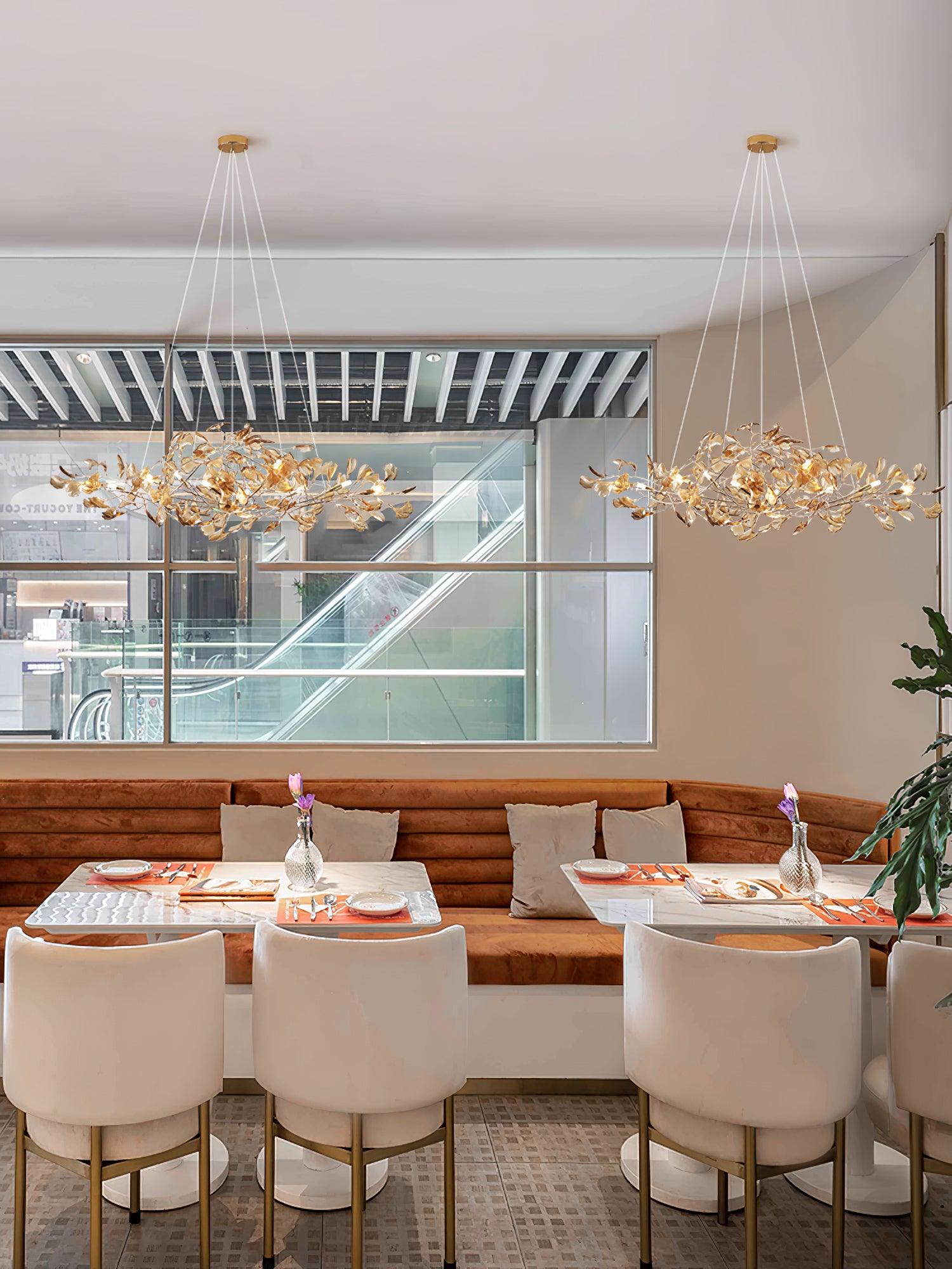 Eurvinen Lustre de luxe en feuille de ginkgo - Neutralighting