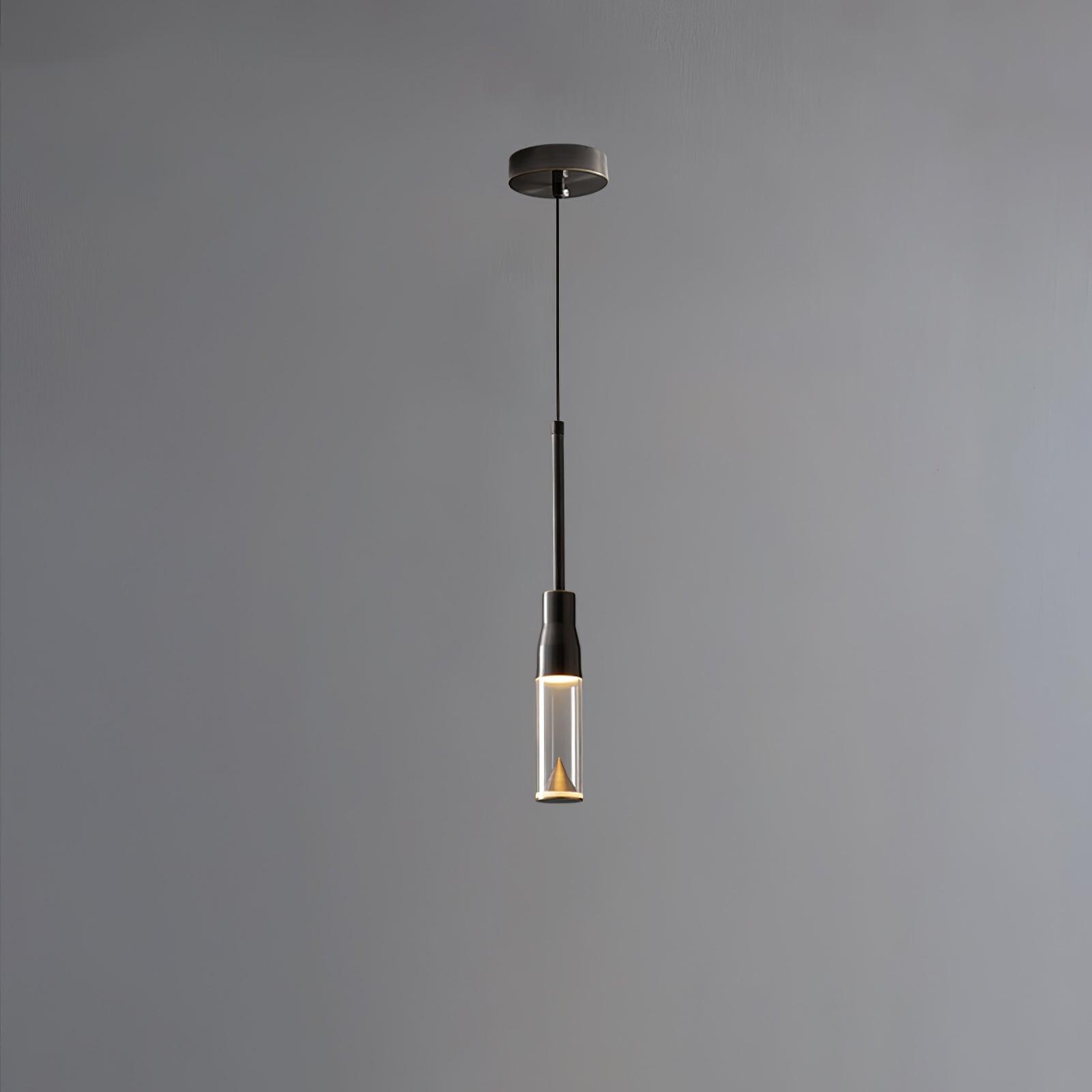 Solara Lampe suspendue en acrylique avec plaque de chapeau chromée moderne - Neutralighting