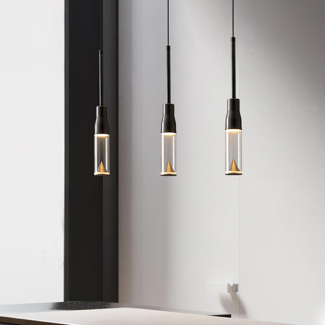 Solara Lampe suspendue en acrylique avec plaque de chapeau chromée moderne - Neutralighting