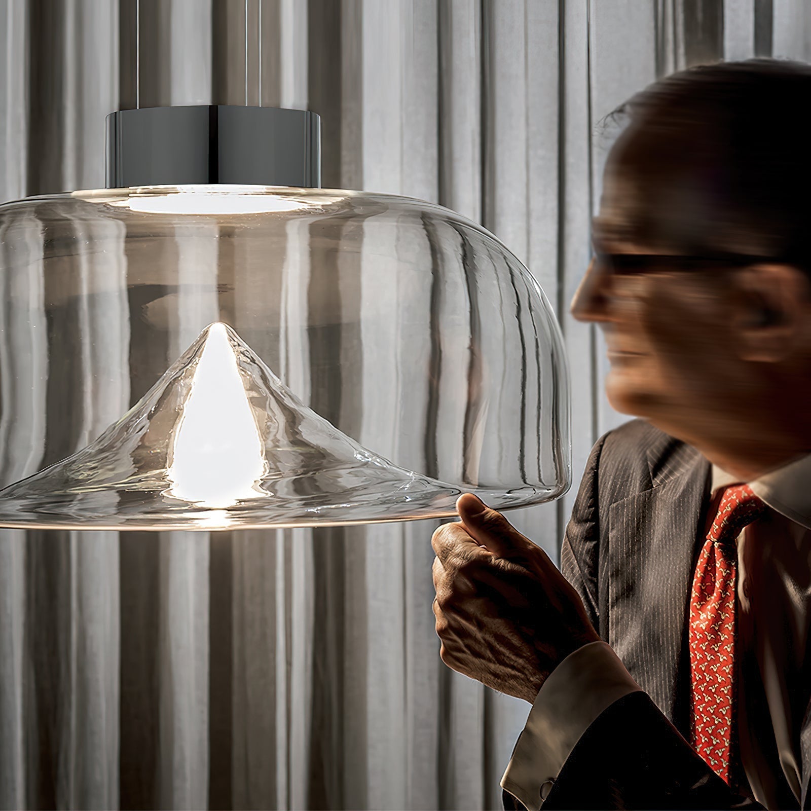 Aella Modern Minimalist Glass Pendant Light - Lamp Copper