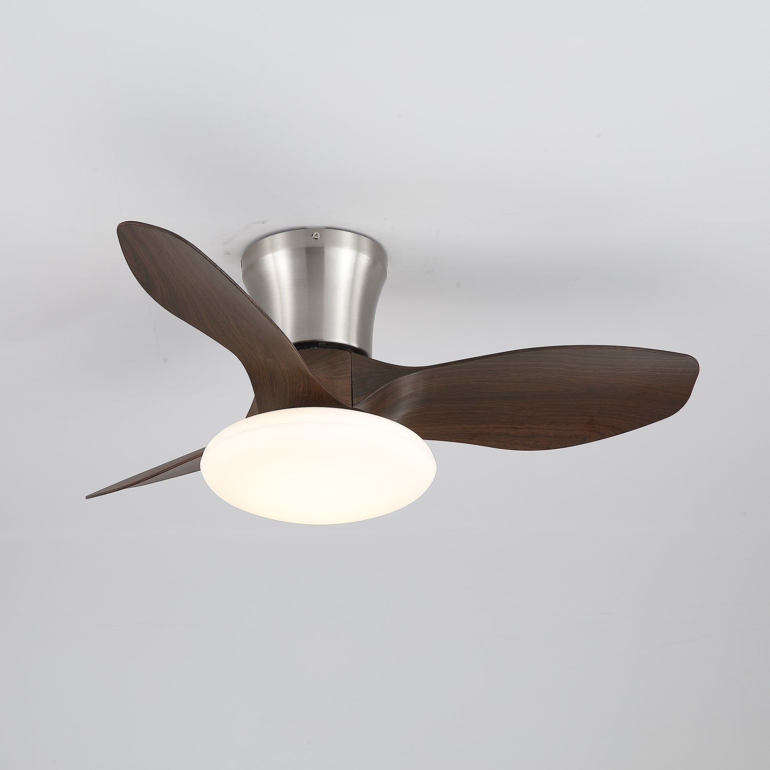 Plafonnier ventilateur Velora moderne en bois, option de finition blanche