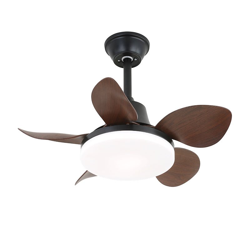 Vue latérale du ventilateur de plafond Aurefan en bois montrant son profil mince