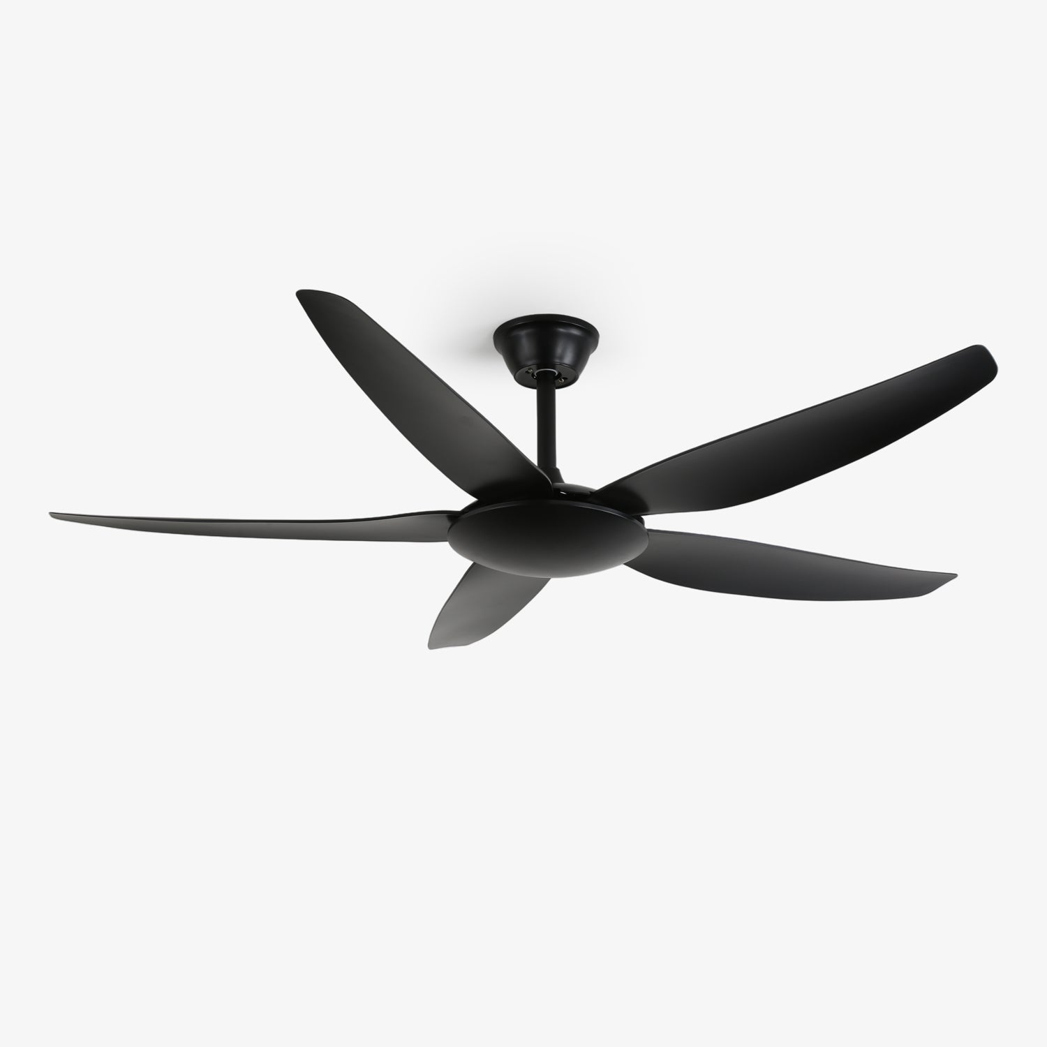 Ventilateur de plafond Onyxa minimaliste en métal noir