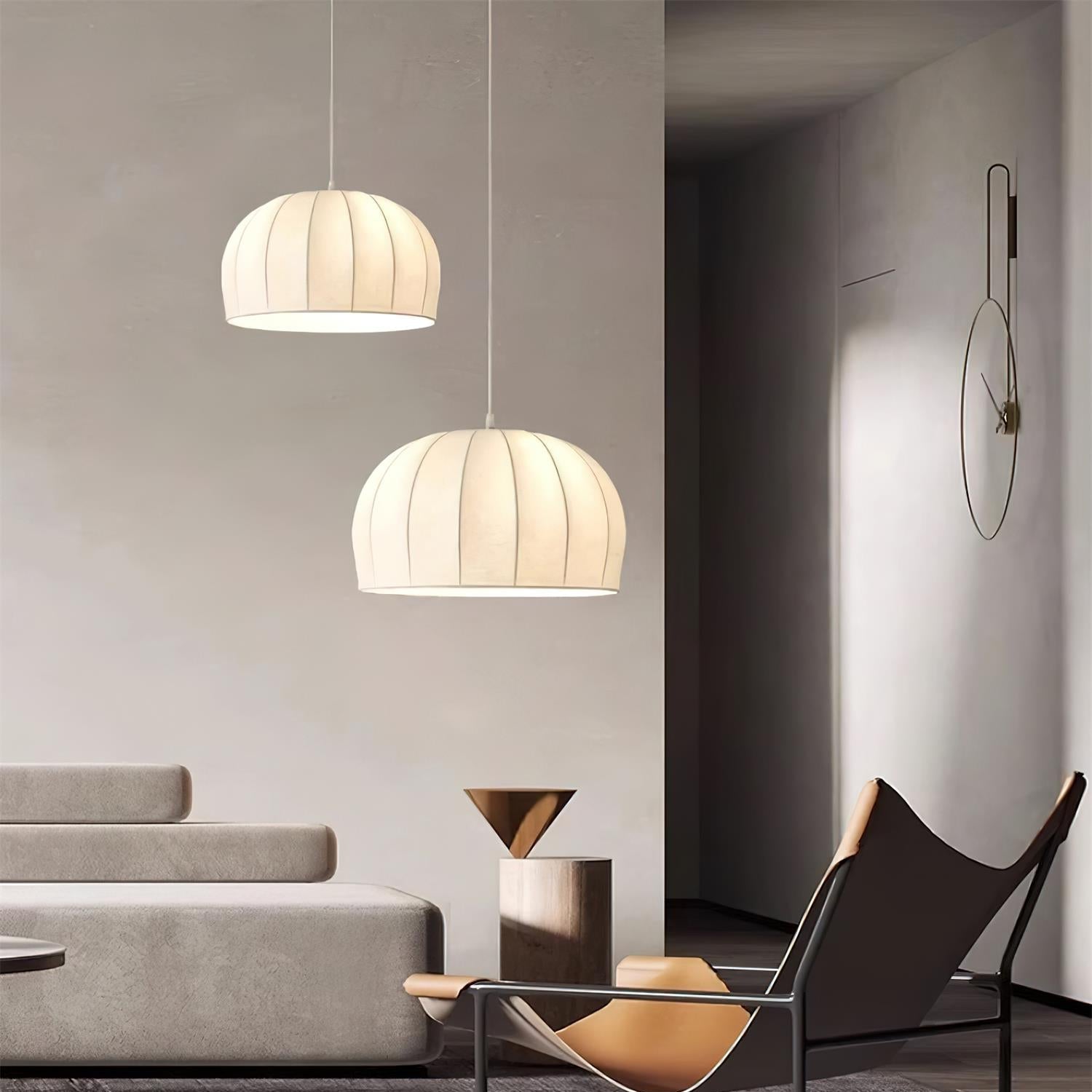 Nova Suspension en Tissu Blanc en Forme de Dôme - Neutralighting