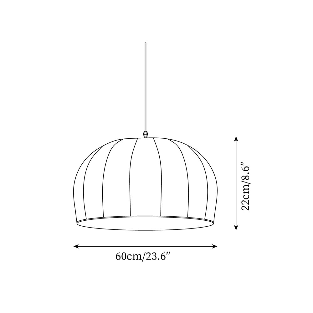 Nova Suspension en Tissu Blanc en Forme de Dôme - Neutralighting