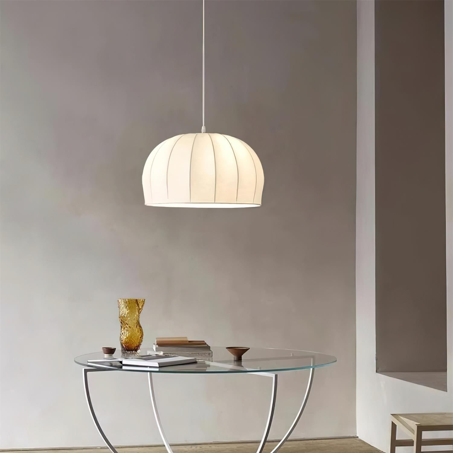 Nova Suspension en Tissu Blanc en Forme de Dôme - Neutralighting