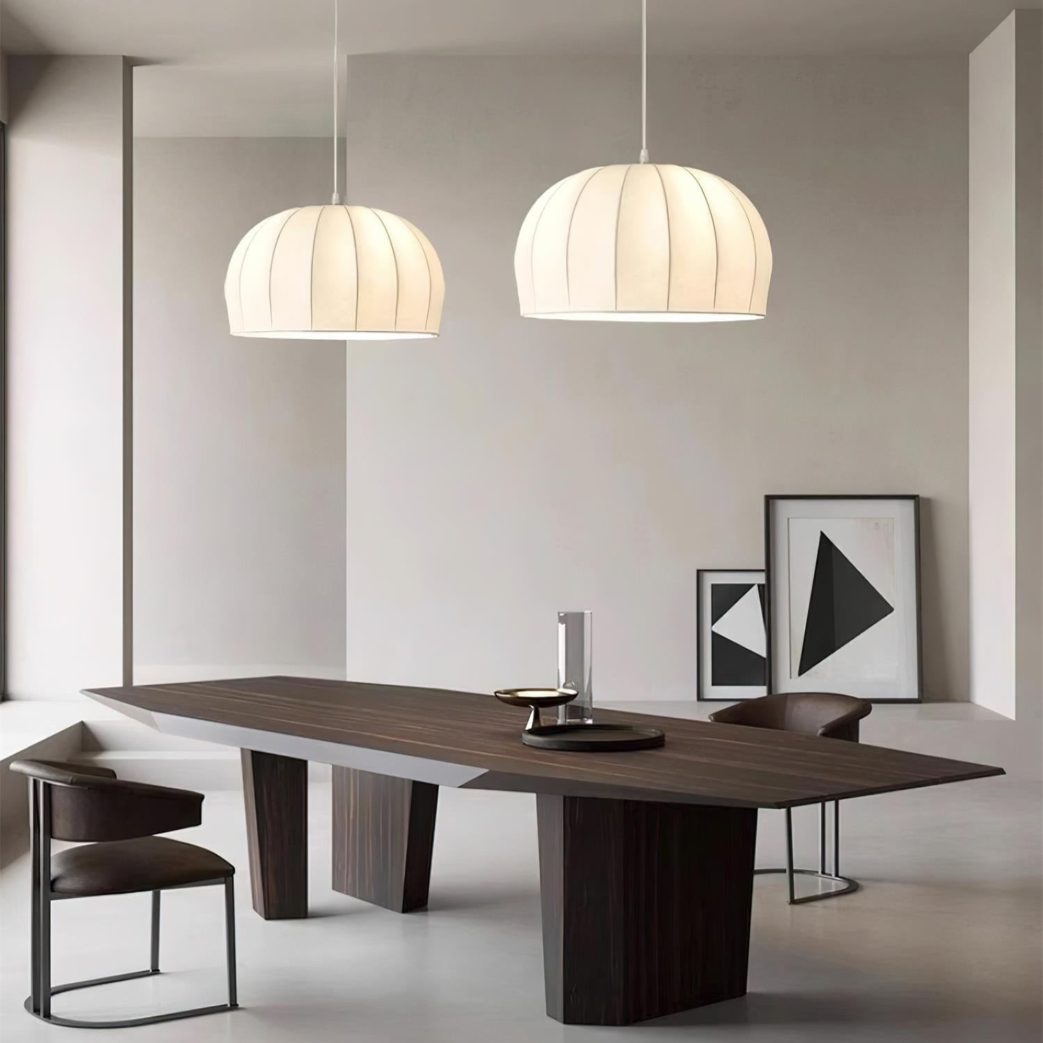 Nova Suspension en Tissu Blanc en Forme de Dôme - Neutralighting