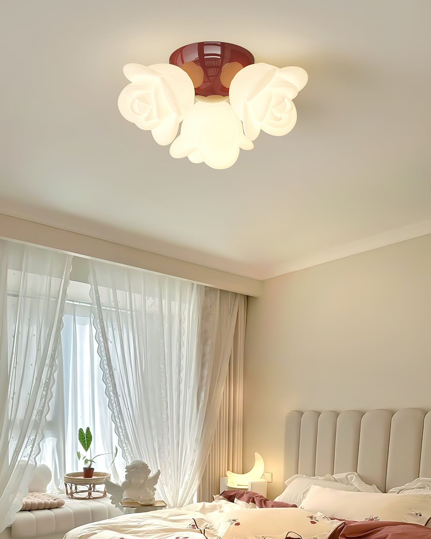 Plafonnier Baldaquin PE Rose Forme Floral Artistique Accent - Neutralighting