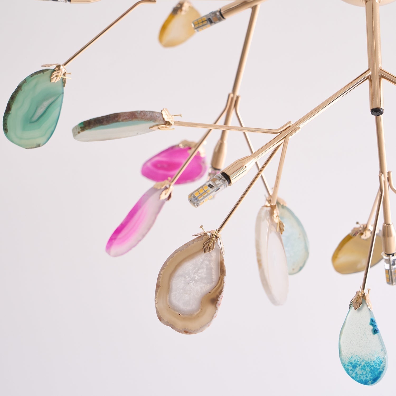 Agate Lustre à Branches Multicolores - Neutralighting