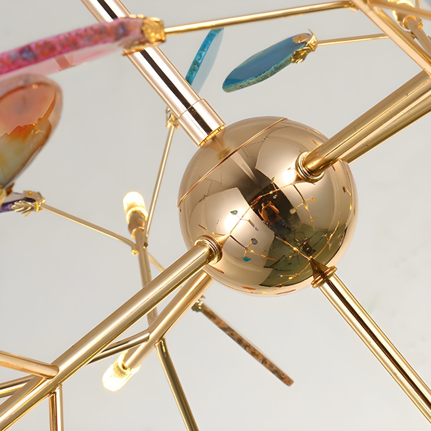 Agate Lustre à Branches Multicolores - Neutralighting