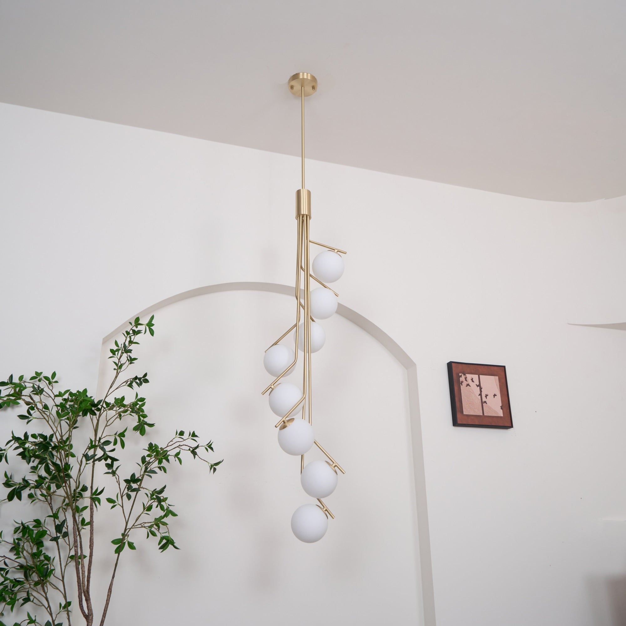 Ageet Modern Minimalist Glass Pendant Light - Lamp Copper