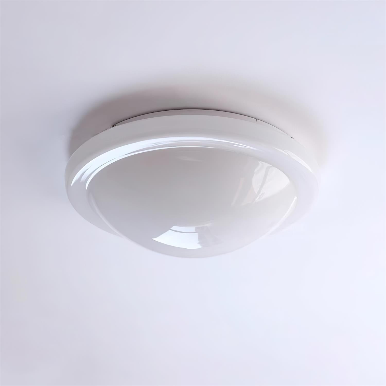 Aire Lustre Plafonnier Dôme en Verre Crème Lueur Douce - Neutralighting