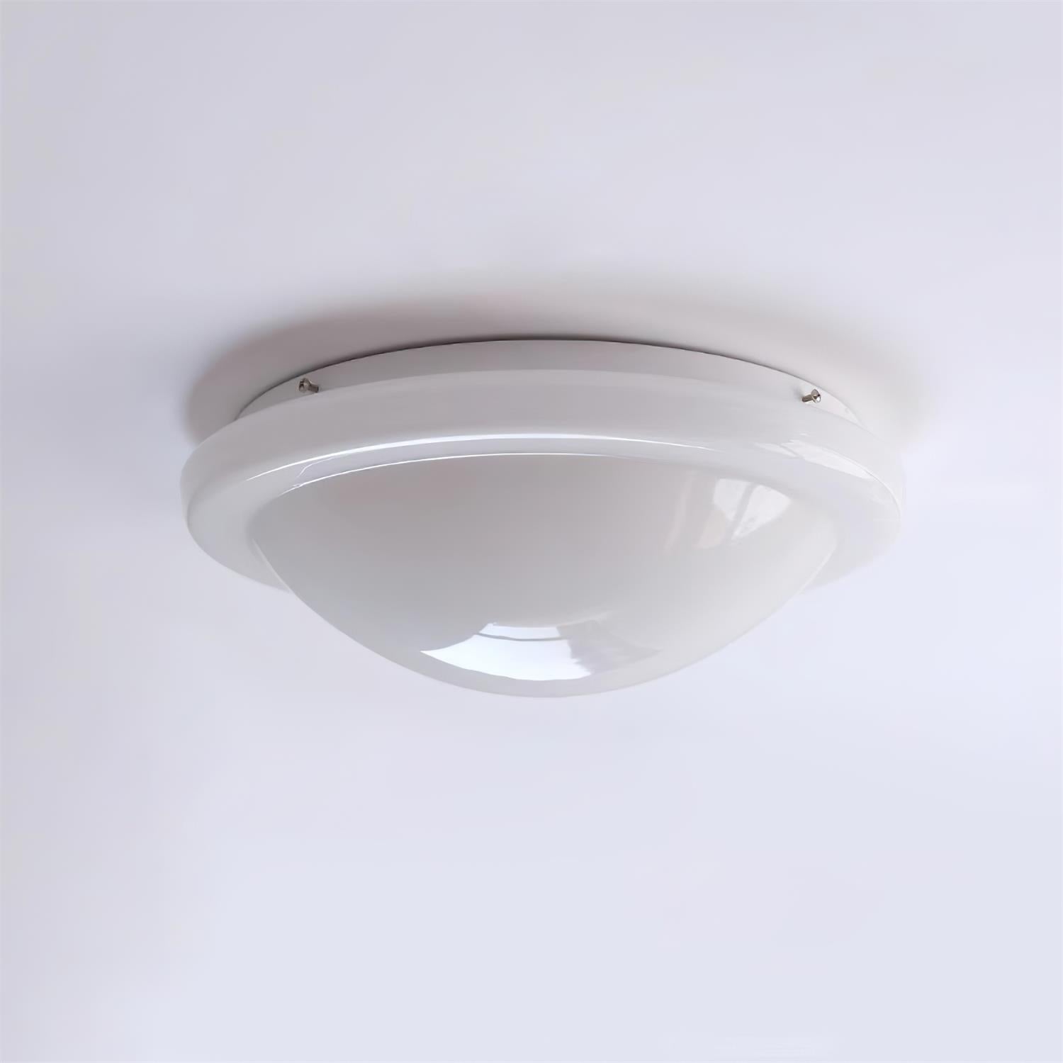 Aire Lustre Plafonnier Dôme en Verre Crème Lueur Douce - Neutralighting