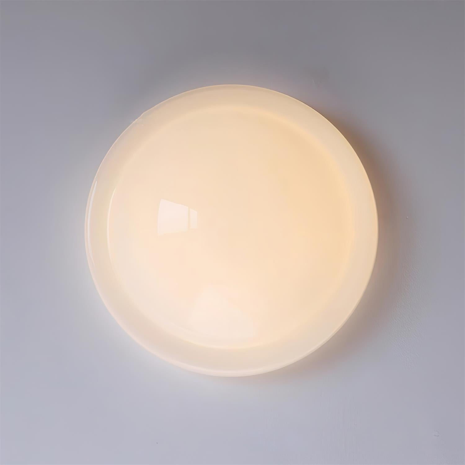 Aire Lustre Plafonnier Dôme en Verre Crème Lueur Douce - Neutralighting