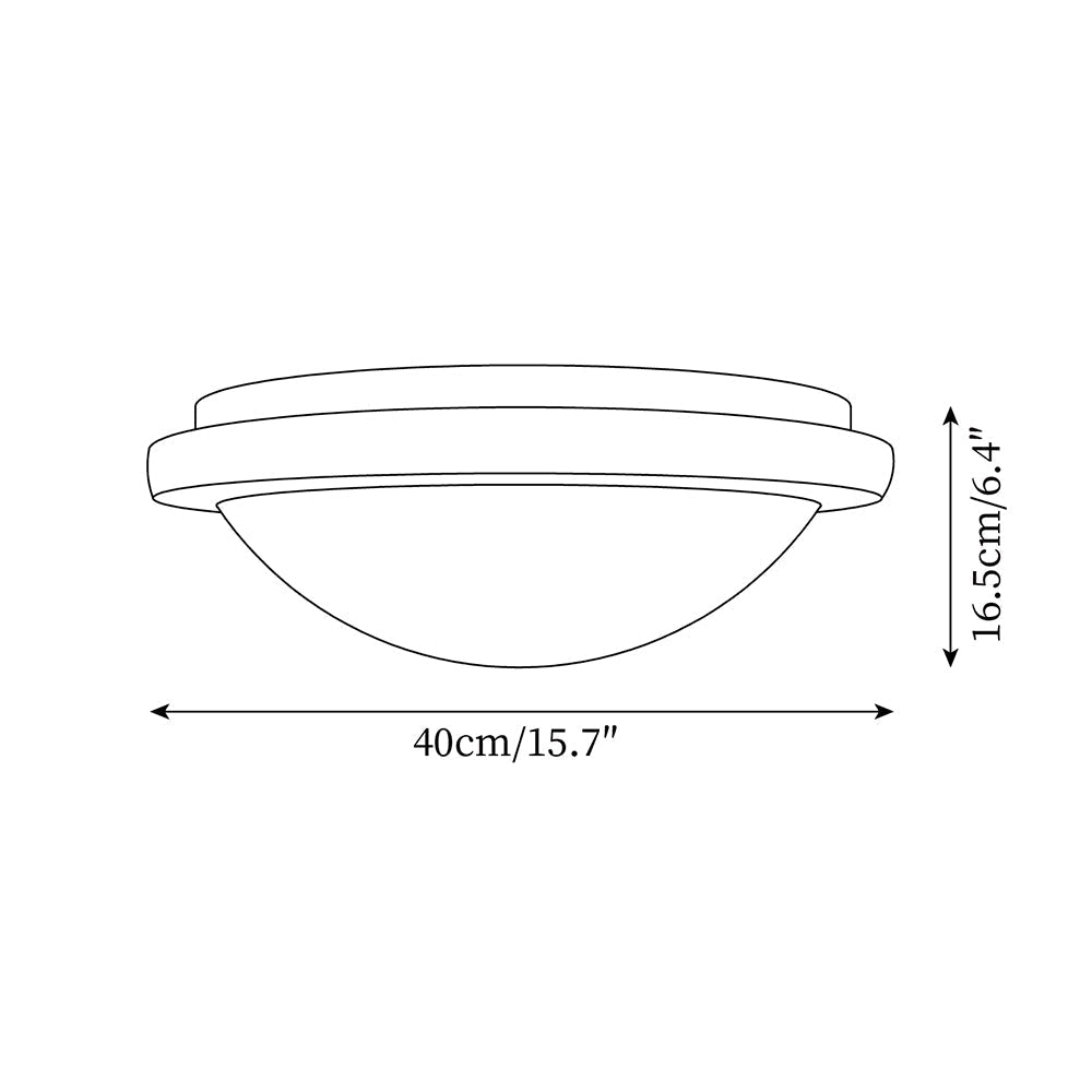 Aire Ceiling Lamp Flush Mount Glass Dome Minimalist - Letslighting