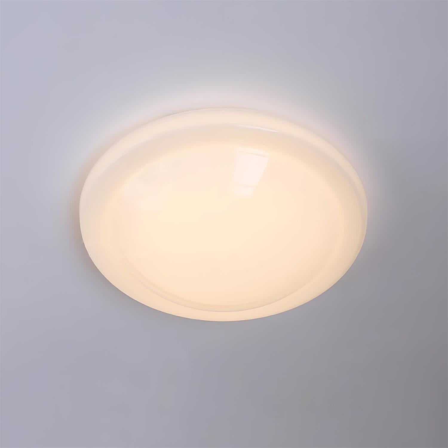 Aire Lustre Plafonnier Dôme en Verre Crème Lueur Douce - Neutralighting