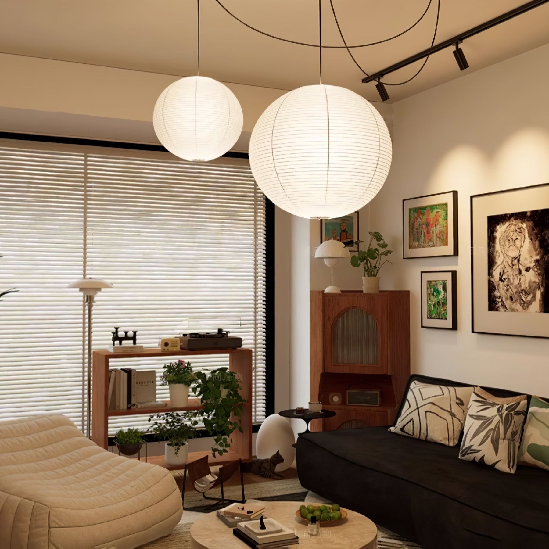 Pileo Lampe Suspension Lanterne en Papier Japonaise - Neutralighting