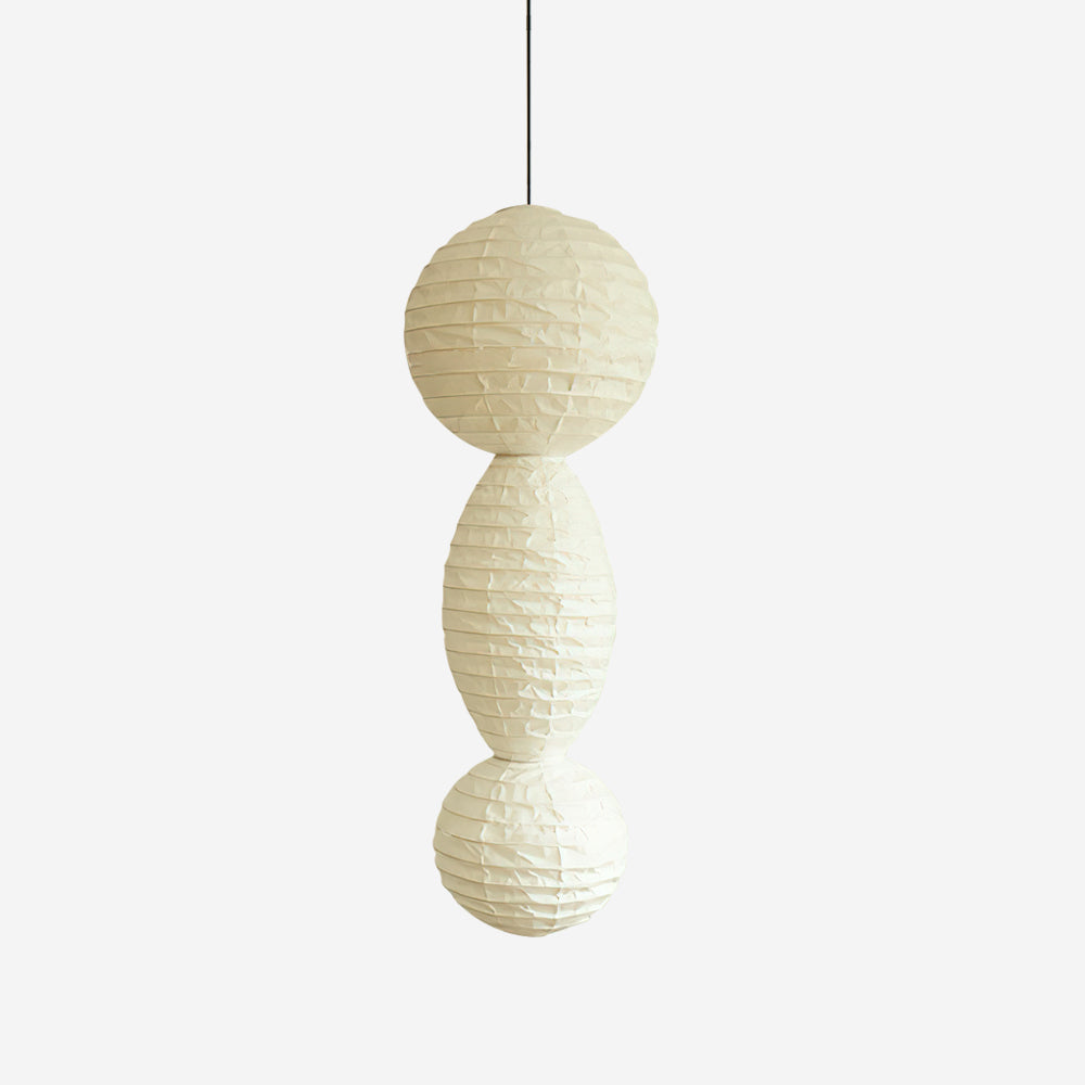 Nami Suspension lanterne en papier style wabi-sabi