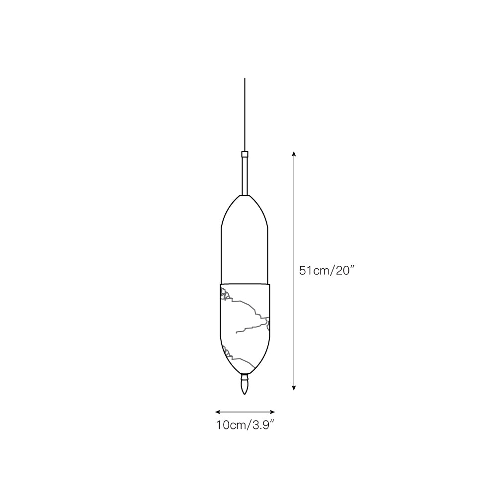 Himinuvye Minimalist Bolus Brass Pendant Light - Lamp Copper