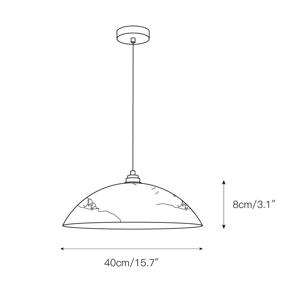 Ljomuvyd Individual Creativity Dome Metal Pendant Light - Lamp Copper