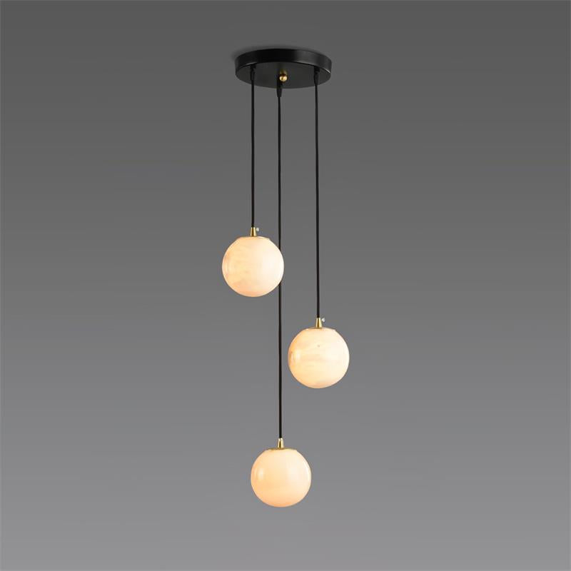 Gloruvye Balls Modern Cluster Metal Chandelier - Lamp Copper