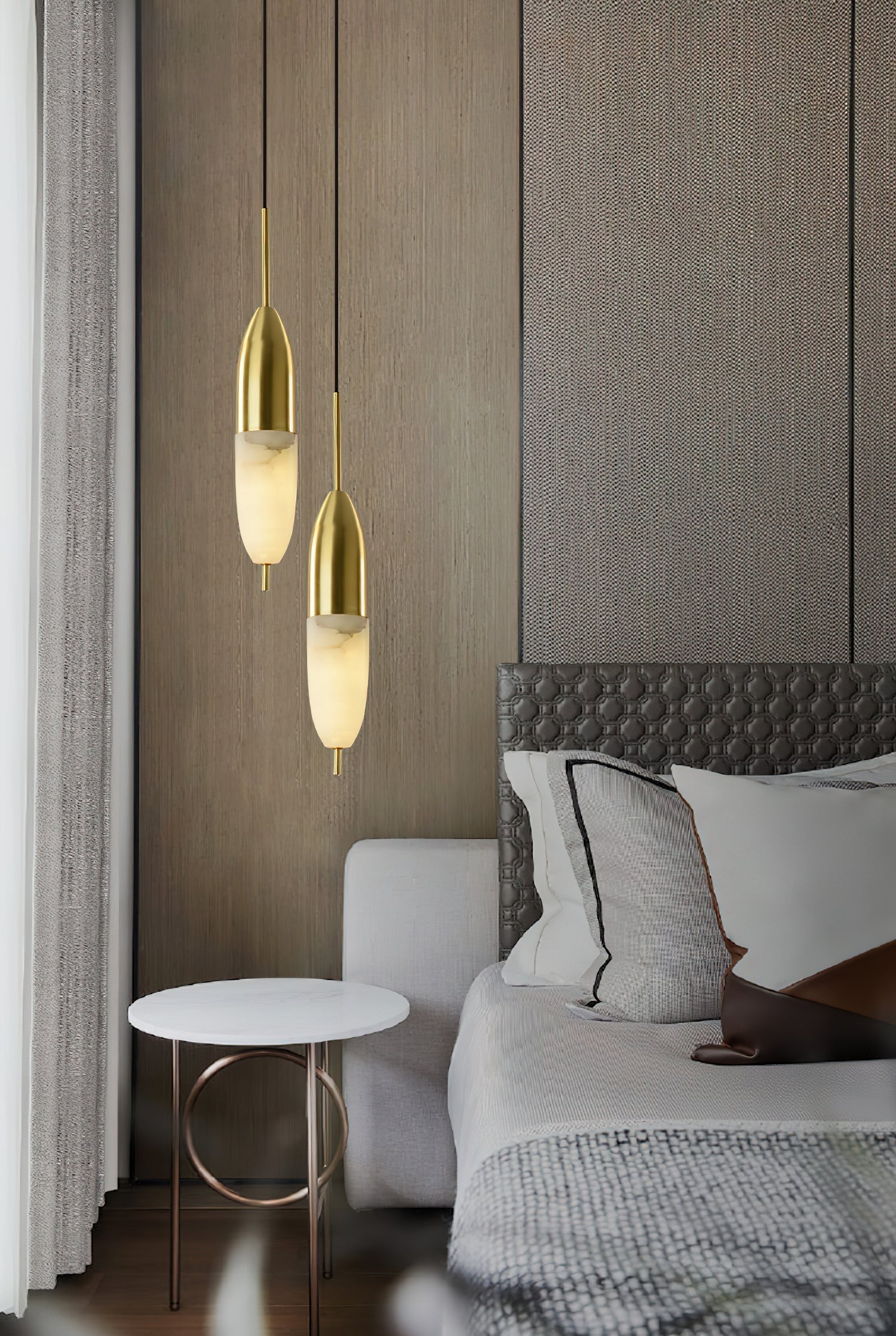 Himinuvye Minimalist Bolus Brass Pendant Light - Lamp Copper