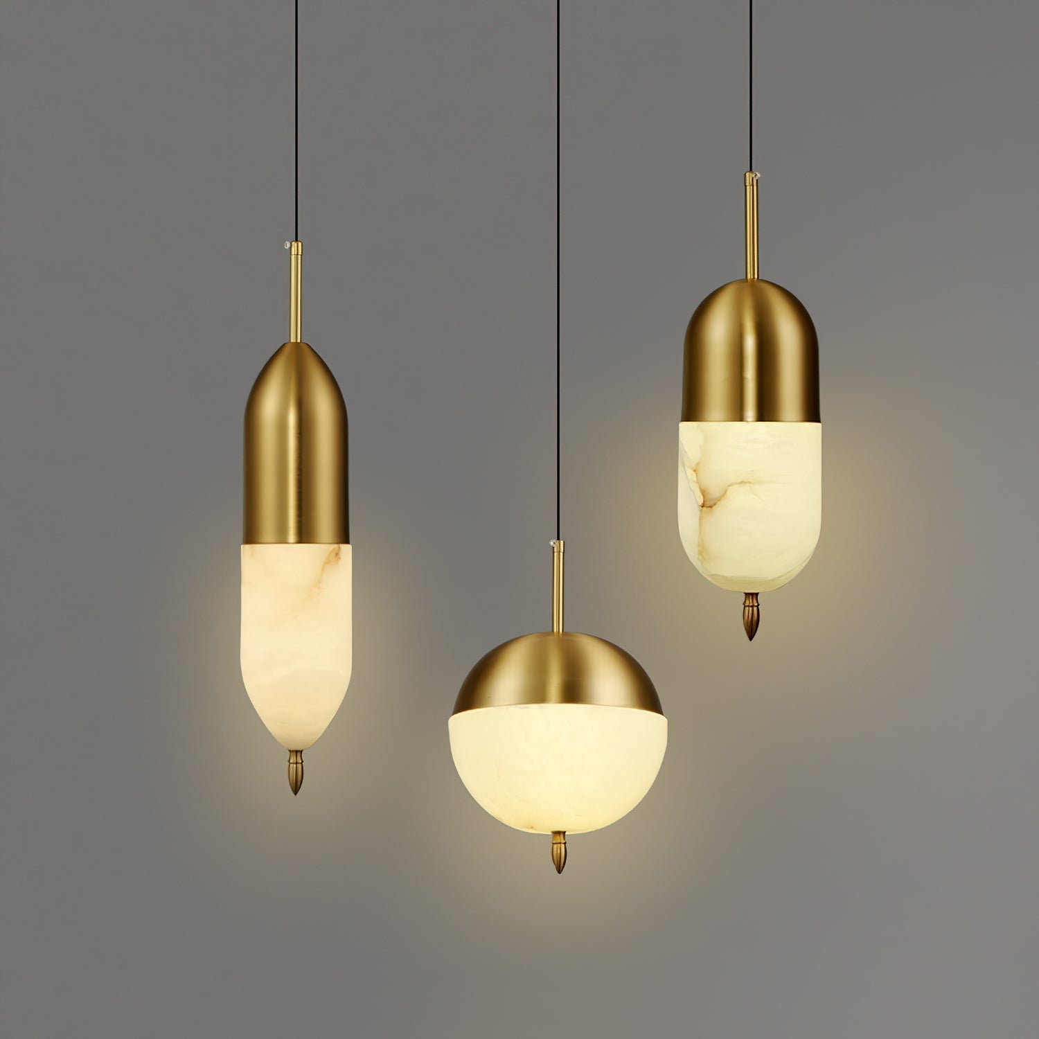 Himinuvye Minimalist Bolus Brass Pendant Light - Lamp Copper
