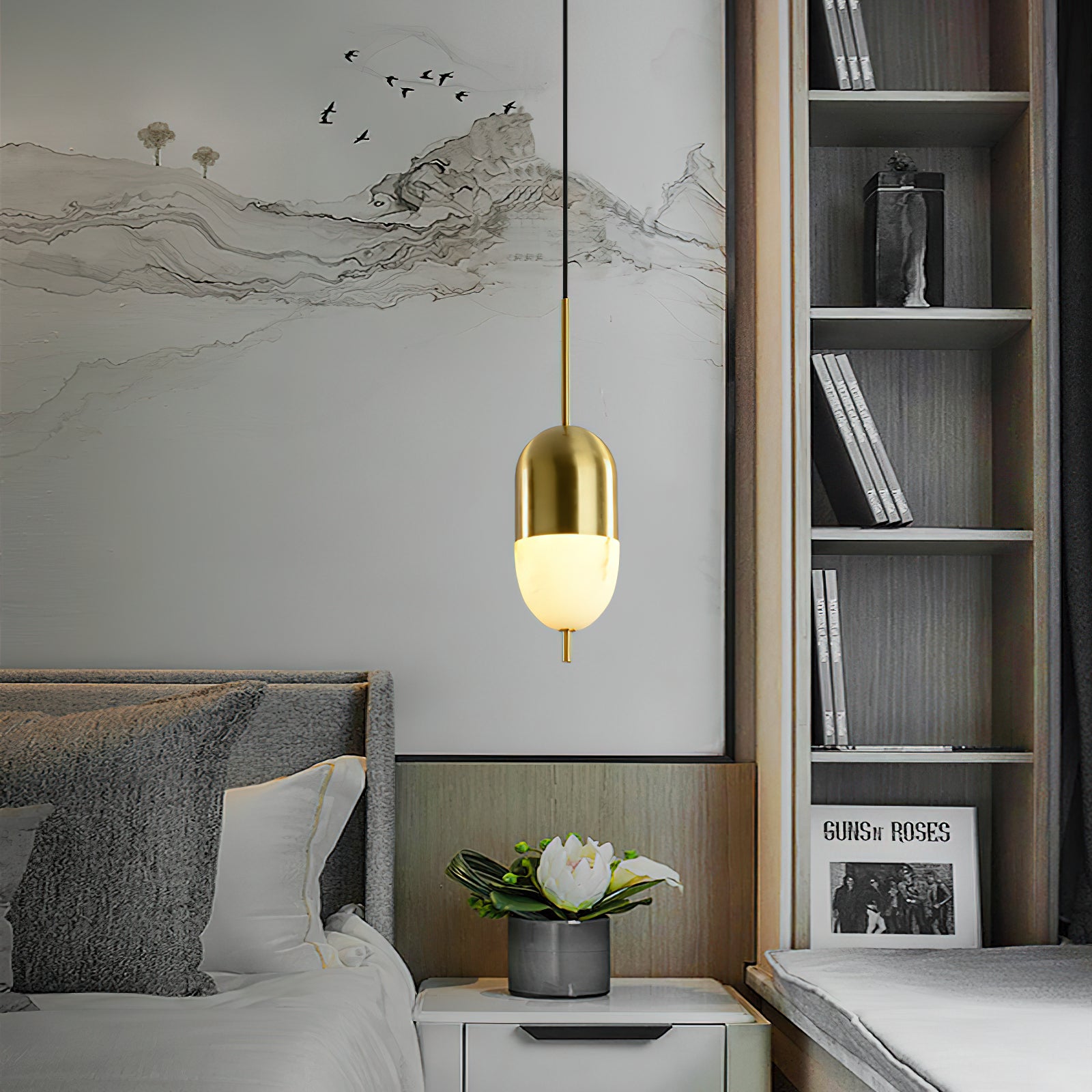 Himinuvye Minimalist Bolus Brass Pendant Light - Lamp Copper
