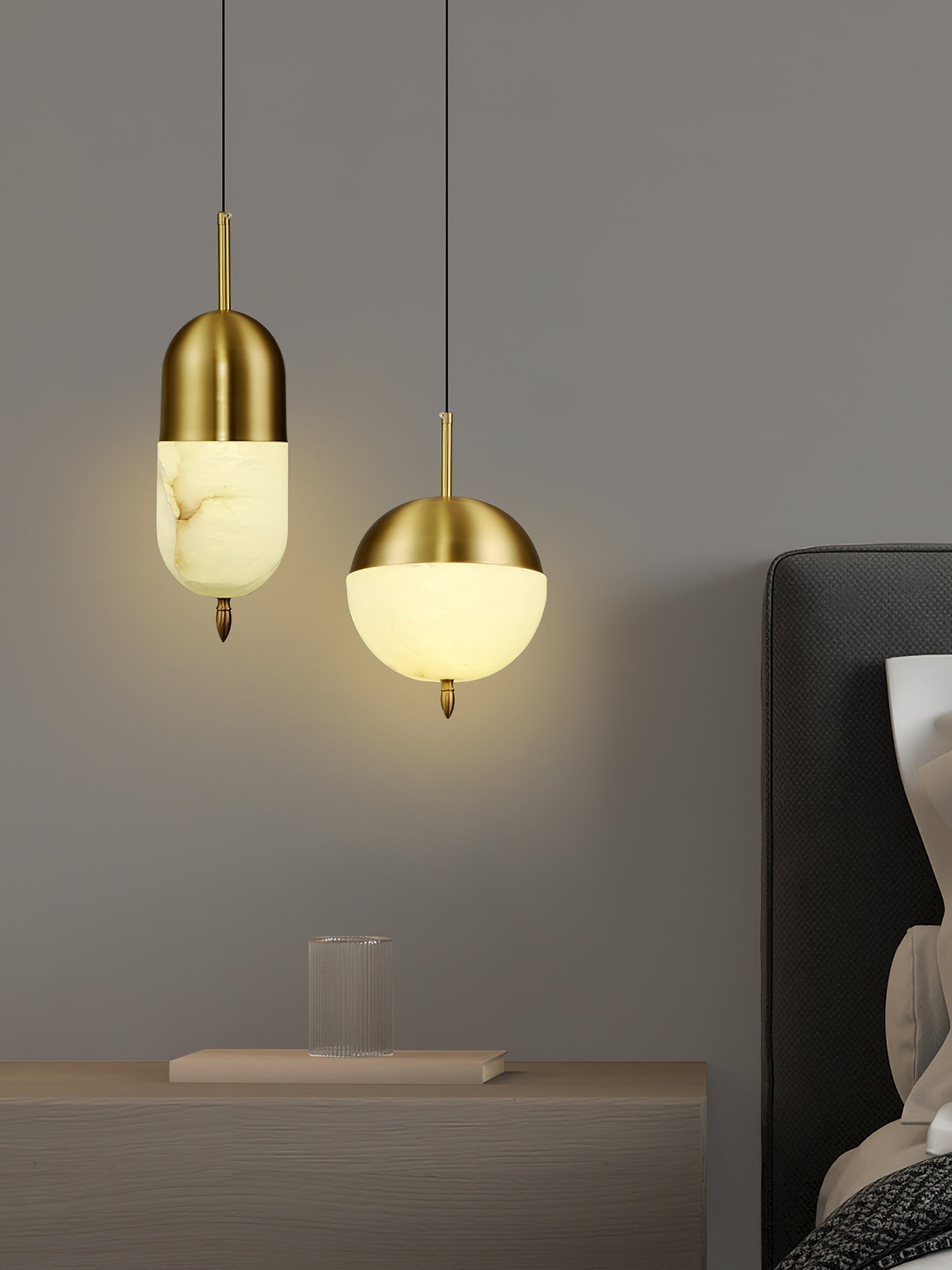 Himinuvye Minimalist Bolus Brass Pendant Light - Lamp Copper
