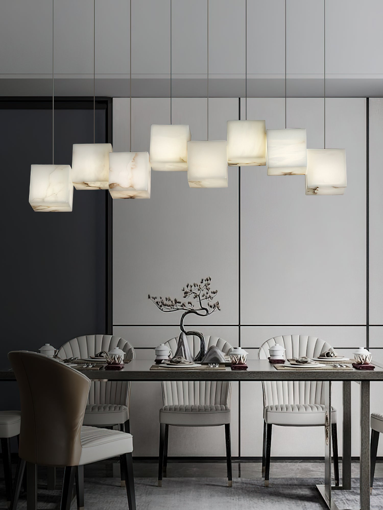 Jarnbruvyd Lustre Métal Boîte Moderne Créativité - Neutralighting