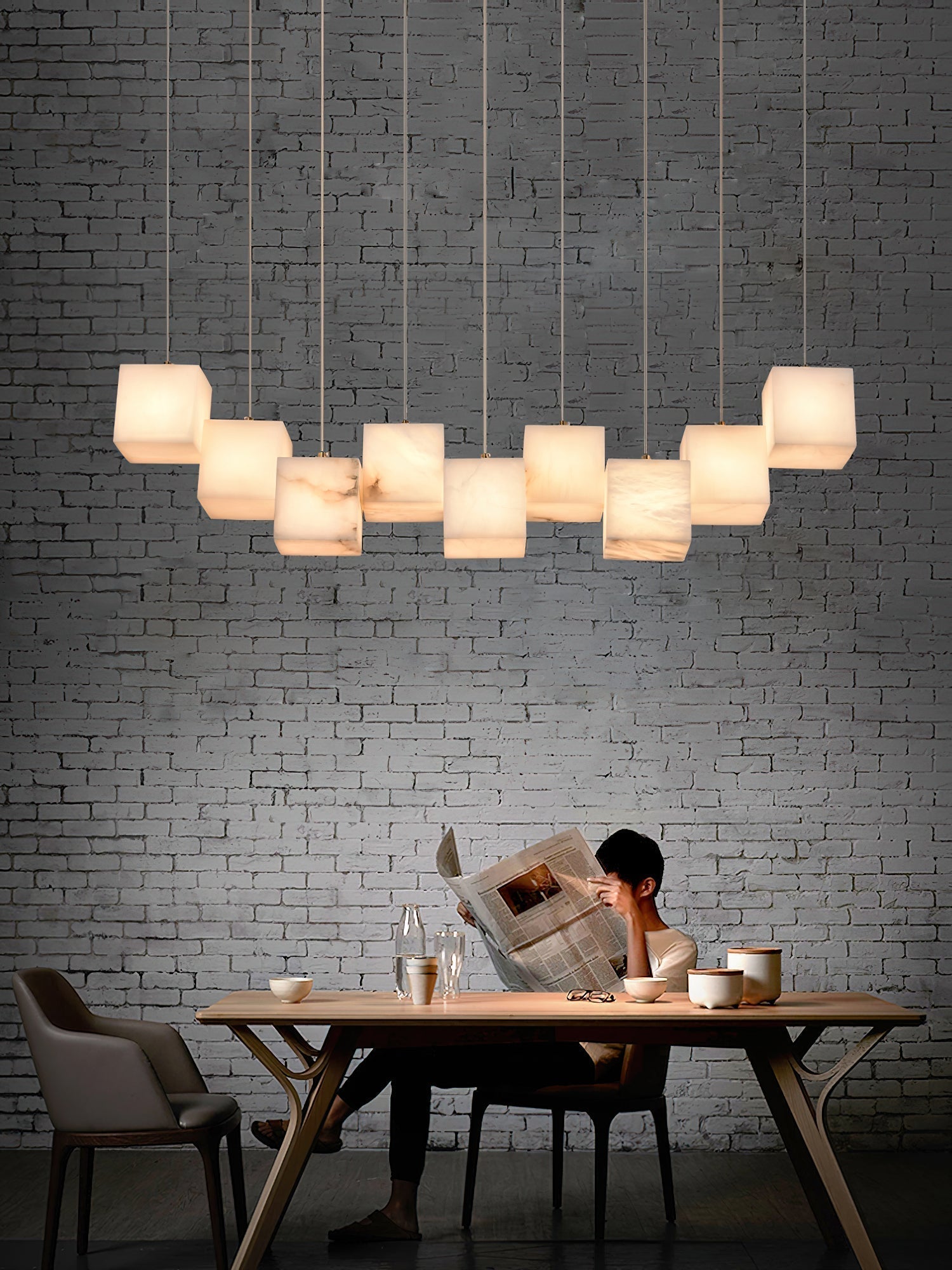 Jarnbruvyd Lustre Métal Boîte Moderne Créativité - Neutralighting