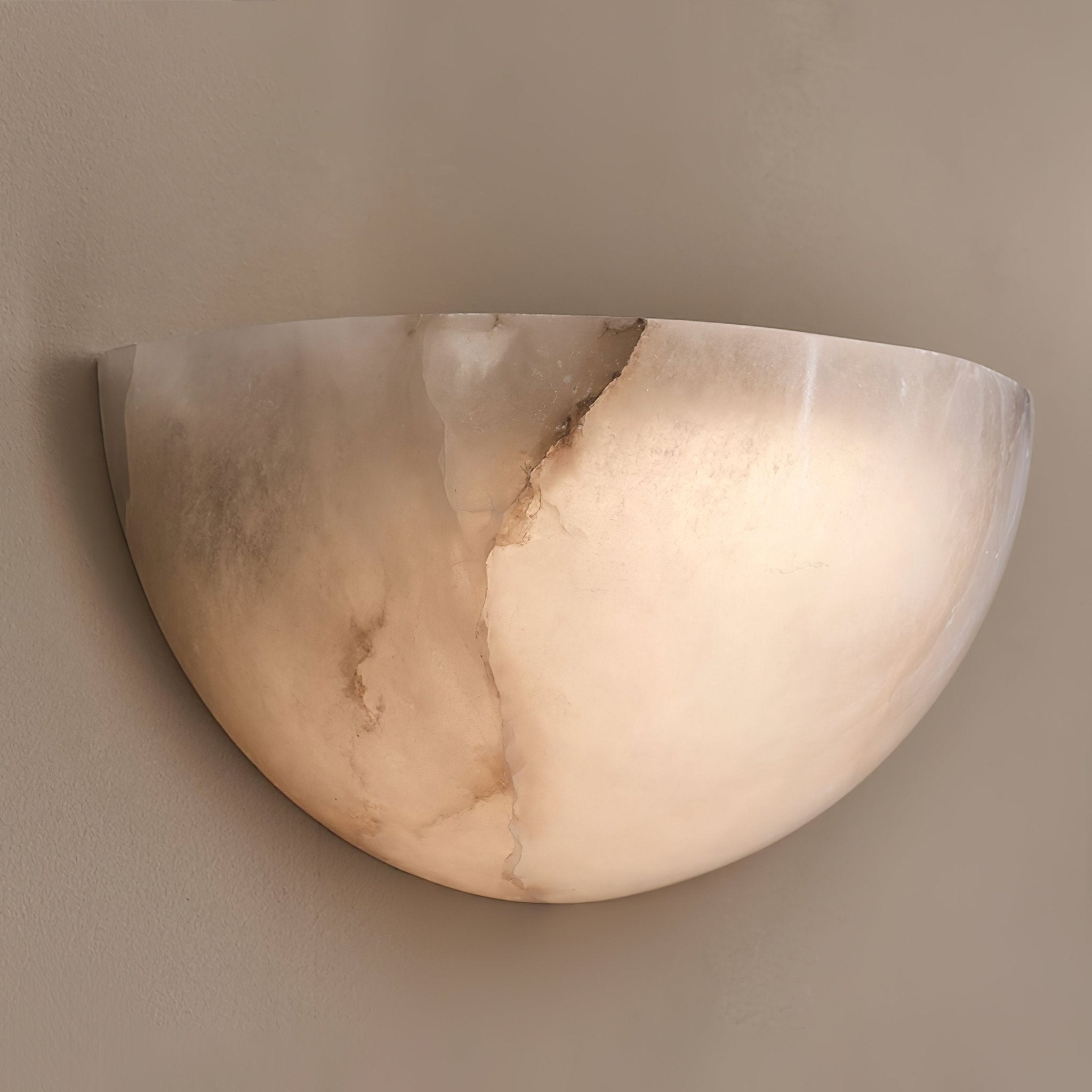 Selene Applique Murale en Albâtre Demi-Lune - Neutralighting